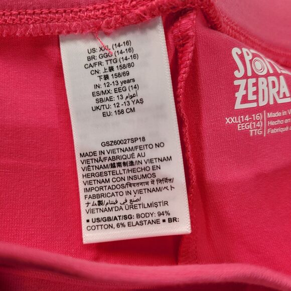 Spotted Zebra Girls  Active Stretch Colorful Pink Leggings XX-Large (14/16) - Picture 4 of 6